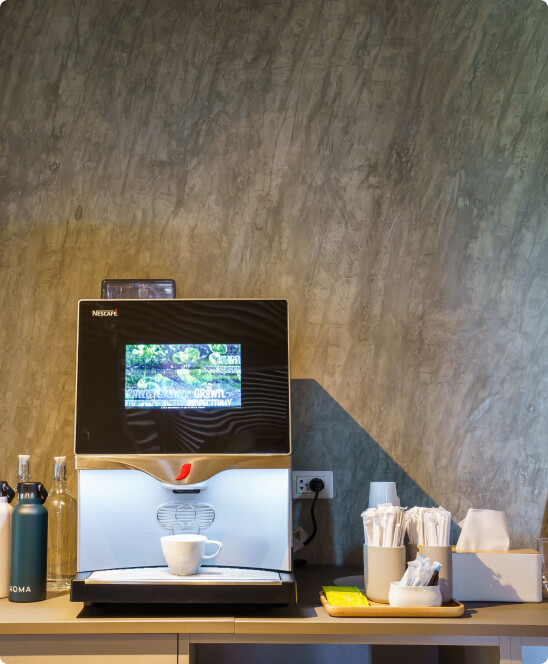 coffee machine at coworking space