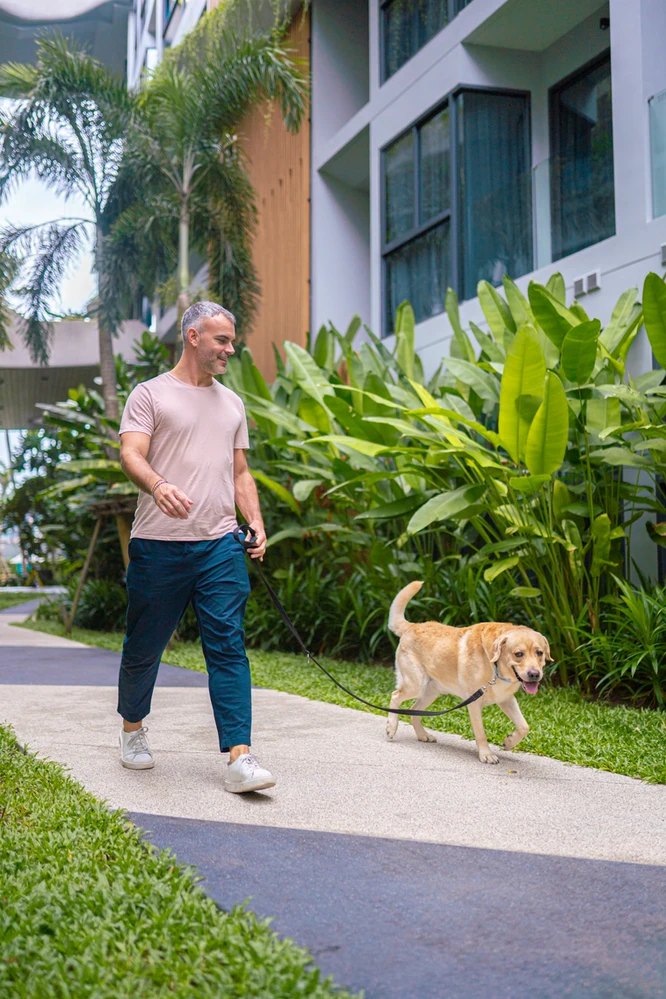 Luca and Enzo walking around HOMA
