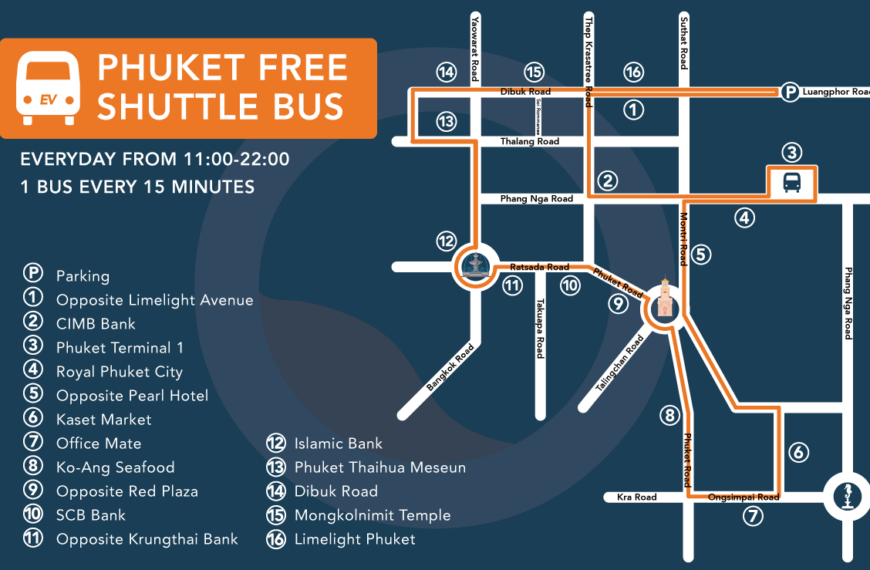 Dragon Line shuttle bus map phuket
